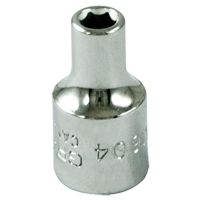 Gray Tools M604 Douille, 4 mm, Prise 1/4", 6 pans