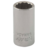Gray Tools V110 Socket, 5/16", 1/4" Drive, 12 Points