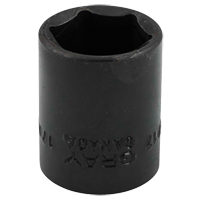 Impact Socket, 17 mm, 3/8" Drive, 0.9" L, 6 Points  TYQ964 | TENAQUIP