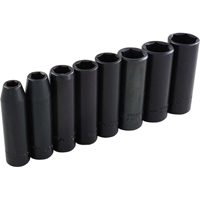 Gray Tools 25058 Jeu de douilles, 8 Mcx, Chocs, Prise de 3/8", Profond