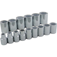 Gray Tools 35115 Socket Set, 15 Pcs, 1/2" Drive Size
