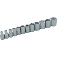 Gray Tools 19012 Socket Set, 12 Pcs, 1/4" Drive Size