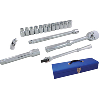 Gray Tools 39017 Jeu de douilles et accessoires, 17 Mcx, Prise de 1/2"