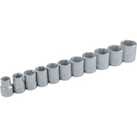 Gray Tools 29011 Socket Set, 11 Pcs, 3/8" Drive Size