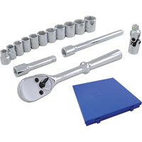 Gray Tools 29015 Socket & Attachment Set, 15 Pcs, 3/8" Drive Size