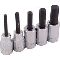 Gray Tools 29605 Jeu de douilles &agrave; t&ecirc;te hexagonale, Hexagonale, Prise 3/8", 5 mrcx