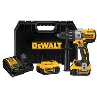 DEWALT DCD996P2 20V XR Li-Ion Brushless 3-Speed Hammer Drill Kit, 1/2" Chuck, 20 V