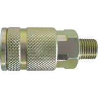 Topring 21.962 Raccords rapides - 3/8" industriel, &agrave; soupape/1 voie - Raccords manuels, Acier zingu&eacute;