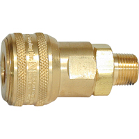 Topring 22.682 Quick Couplers - 1/2" Industrial, One Way Shut-Off - Automatic Couplers, Brass