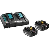 Makita Y-00359 Li-Ion Battery & Dual-Port Charger Kit, 18 V, Lithium-Ion