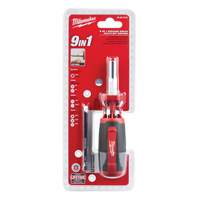 Milwaukee 48-22-2132 Tournevis &agrave; embouts multiples 9 en 1, 9" lo, Prise Coussin&eacute;e