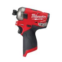 Milwaukee 2551-20 Tournevis hexagonal hydraulique &agrave; percussion M12 Fuel Surge (outil seulement), 1/4", 450 lb-po Couple max., 12 V, Lithium-ion