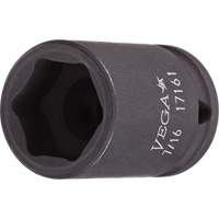 Vega 10901 Douille, Chocs, 9 mm, Prise 1/4", 6 pans