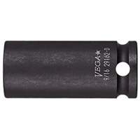 Vega 20902-D Douille, Chocs, 9 mm, Prise 3/8", 12 pans, Profond