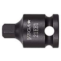 Vega 21EP3 Adaptateur pour douille, Chocs, Prise 3/8", Douille 1/4", 3" lo, Clavette
