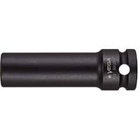 Vega 30123-T Douille &agrave; paroi mince, Chocs, 1-1/8", Prise 1/2", 6 pans, Profond