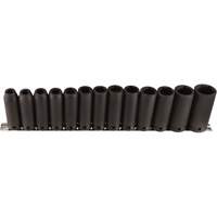 Vega 336M13 Jeu de douilles longues, 13 Mcx, Chocs, Prise de 1/2", Profond