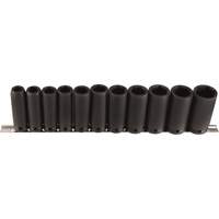 Vega 336SA11 Jeu de douilles longues, 11 Mcx, Chocs, Prise de 1/2", Profond
