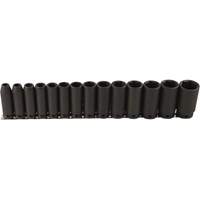Vega 336SA14 Jeu de douilles longues, 14 Mcx, Chocs, Prise de 1/2", Profond
