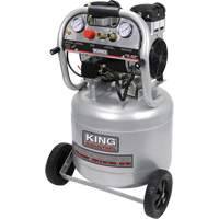 King Canada KC-10020SQ Compresseur &agrave; air sans huile ultra silencieux, &eacute;lectrique, 10 gal. (12 gal. US), 125 PSI, 120/1 V