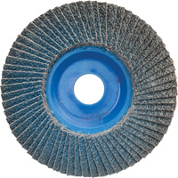 Norton 66623399150 Disque &agrave; lamelles &agrave; grain grossier BlueFire, 5" x 7/8", Type 27, Grain 60, Alumine de zirconium