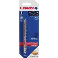 Lenox 1990847 Lame de scie sauteuse pour coupe nette, Bim&eacute;tal, Tige en T, 4" lo, 6 dents par pouce