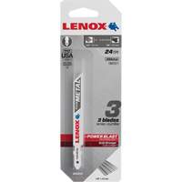 Lenox 1991571 Lame de scie sauteuse pour coupe de m&eacute;tal, Bim&eacute;tal, Tige en T, 3-5/8" lo, 6 dents par pouce