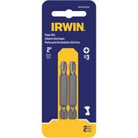 Irwin IWAF22PH32 Embouts pour outils &eacute;lectriques, Phillips, Embout #3, Prise 1/4", Longueur 2"