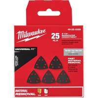 Milwaukee 49-25-2025 Ensemble de papiers abrasifs triangulaires 3-1/2" Open-Lok