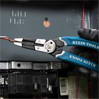 Klein Tools K12065CR Klein-Kurve&reg; Heavy-Duty Wire Stripper, Cutter & Crimper Multi-Tool, 8-1/4" L, 8 - 20 AWG