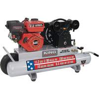 King Canada KC-6510G2 Wheelbarrow Air Compressor, Gas, 10 Gal. (12 US Gal), 150 PSI