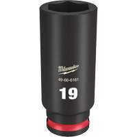 Milwaukee 49-66-6161 Shockwave Impact Duty Socket, Power, 19 mm, 3/8" Drive, 6 Points, Deep
