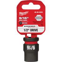 Milwaukee 49-66-6203 Shockwave Impact Duty Socket, Power, 9/16", 1/2" Drive, 6 Points
