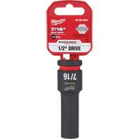 Milwaukee 49-66-6221 Shockwave Impact Duty Socket, Power, 7/16", 1/2" Drive, 6 Points, Deep