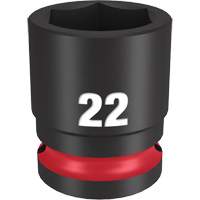 Milwaukee 49-66-6254 Shockwave Impact Duty Socket, Power, 22 mm, 1/2" Drive, 6 Points