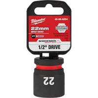 Milwaukee 49-66-6254 Shockwave Impact Duty Socket, Power, 22 mm, 1/2" Drive, 6 Points