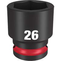 Milwaukee 49-66-6258 Shockwave Impact Duty Socket, Power, 26 mm, 1/2" Drive, 6 Points