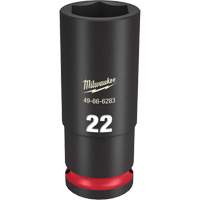Milwaukee 49-66-6283 Douille Shockwave Impact Duty, Puissance, 22 mm, Prise 1/2", 6 pans, Profond