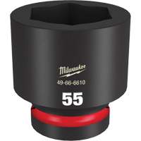 Milwaukee 49-66-6610 Shockwave Impact Duty Socket, Power, 55 mm, 1" Drive, 6 Points