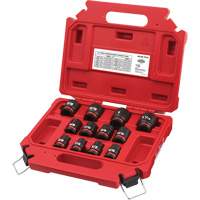 Milwaukee 49-66-7010 Jeu de douilles SAE &agrave; 6 pans Shockwave Impact Duty, 12 Mcx, Chocs, Prise de 1/2"