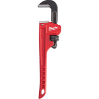 Milwaukee 48-22-7110 Cl&eacute; &agrave; tuyau, Cap des m&acirc;choires 1-1/2", Longueur 10", Fini Rev&ecirc;tement en poudre, Prise Ergonomique