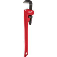 Milwaukee 48-22-7124 Cl&eacute; &agrave; tuyau, Cap des m&acirc;choires 3", Longueur 24", Fini Rev&ecirc;tement en poudre, Prise Ergonomique