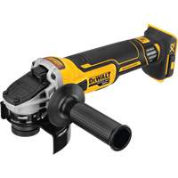 DEWALT DCG405B Petite meuleuse angulaire Max XR avec interrupteur &agrave; glissi&egrave;re et dispositif antirecul (outil seulement), Roue de 4-1/2", 20 V