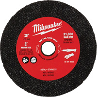 Milwaukee 49-94-3000 Meule de tronçonnage des m&eacute;taux, 3" x 0,04", Arbre 3/8"