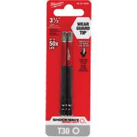Milwaukee 48-32-4680 Embout de tournevis Shockwave Impact Duty, Torx, Embout T-30, Prise 1/4", Longueur 3-1/2"