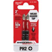 Milwaukee 48-32-4962 Embout de tournevis Shockwave Impact Duty, Phillips, #2, Prise 1/4"