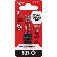 Milwaukee 48-32-4971 Embout de tournevis Shockwave Impact Duty, Carr&eacute;e, #1, Prise 1/4"