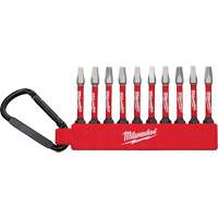 Milwaukee 48-32-4091 Jeu dembouts pour tournevis &agrave; chocs Shockwave, Carr&eacute;e, #2, Prise 1/4"