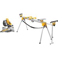 DEWALT DWS780LST Scie &agrave; onglets combin&eacute;s coulissante &agrave; double biseau avec support
