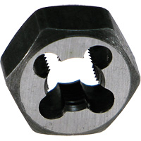 Drillco 335E132F Drillco&reg; Hex Rethreading Die, 1-1/16" Dia., 1/2"-20 Thread, Carbon Steel